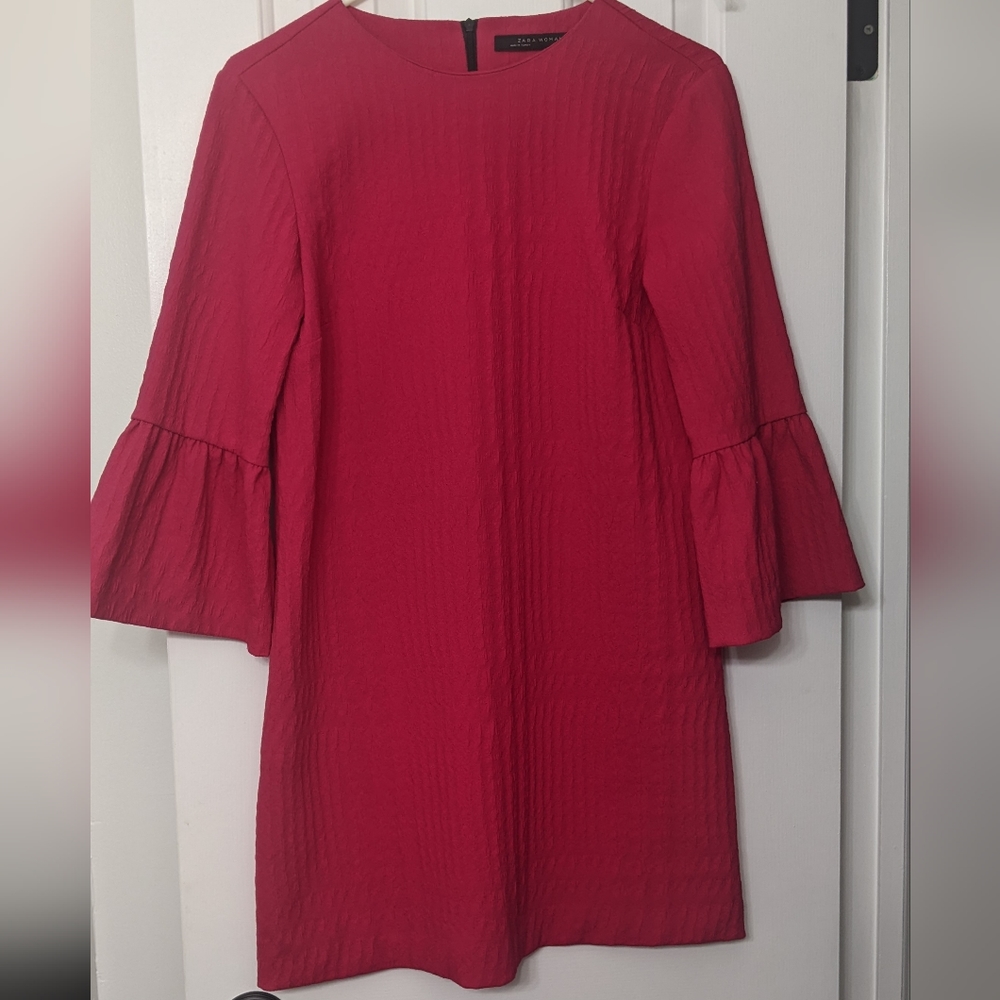 Zara textured pink shift dress sz. XS